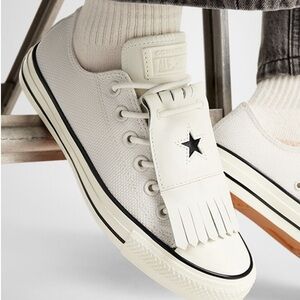 Converse Chuck Taylor All Star Tassels Canvas Shoes - White / Blue SIze 7.5 - 8